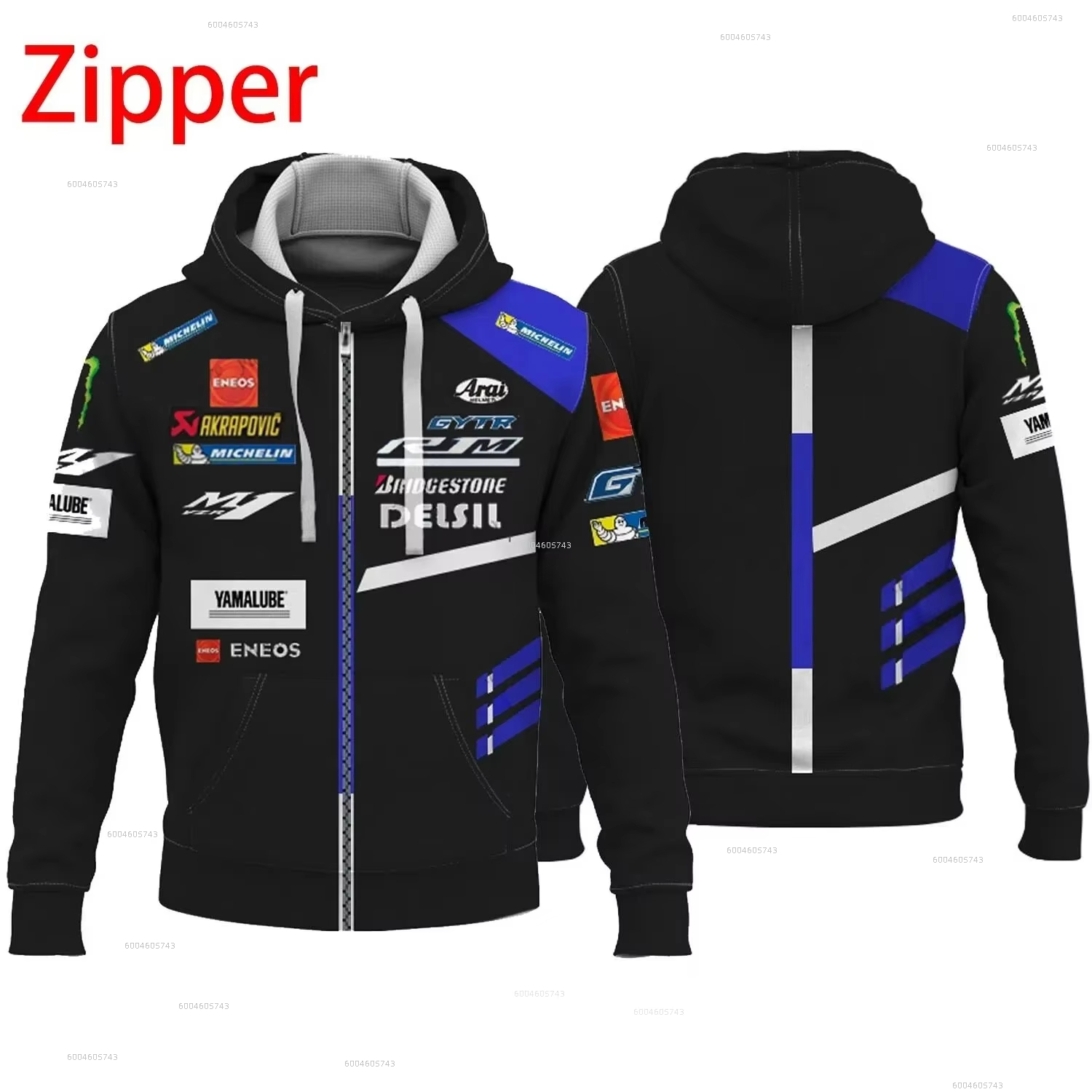 Motorcycle Gear Full Suit - Jas Balap Yamaha M1 Pria, Hoodie