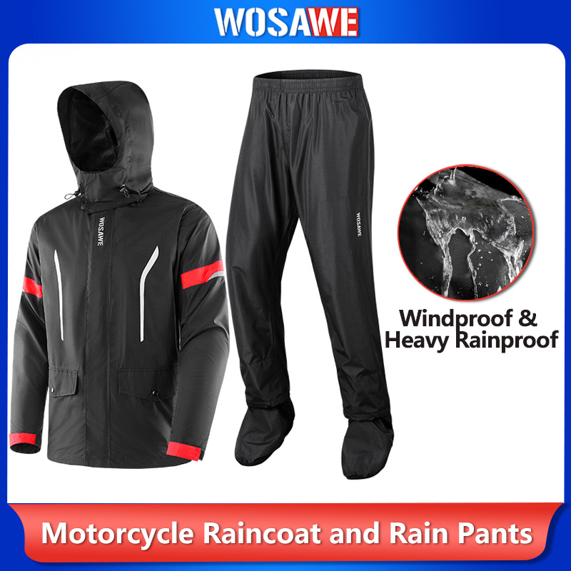 Motorcycle Gear Full Suit - WOSAWE Setelan Jas Hujan Motor Pria