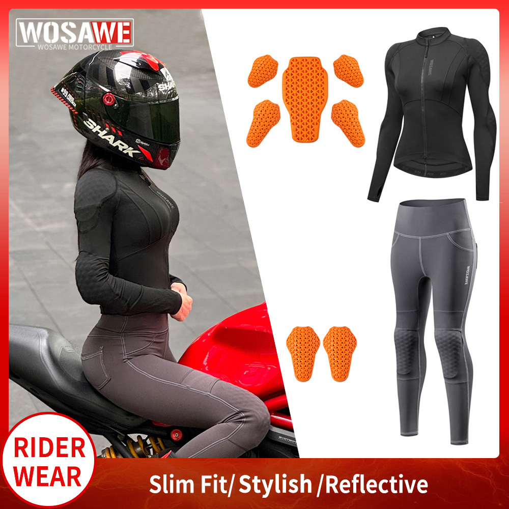Motorcycle Gear Full Suit - WOSAWE Jaket dan Celana Motor Wanita,