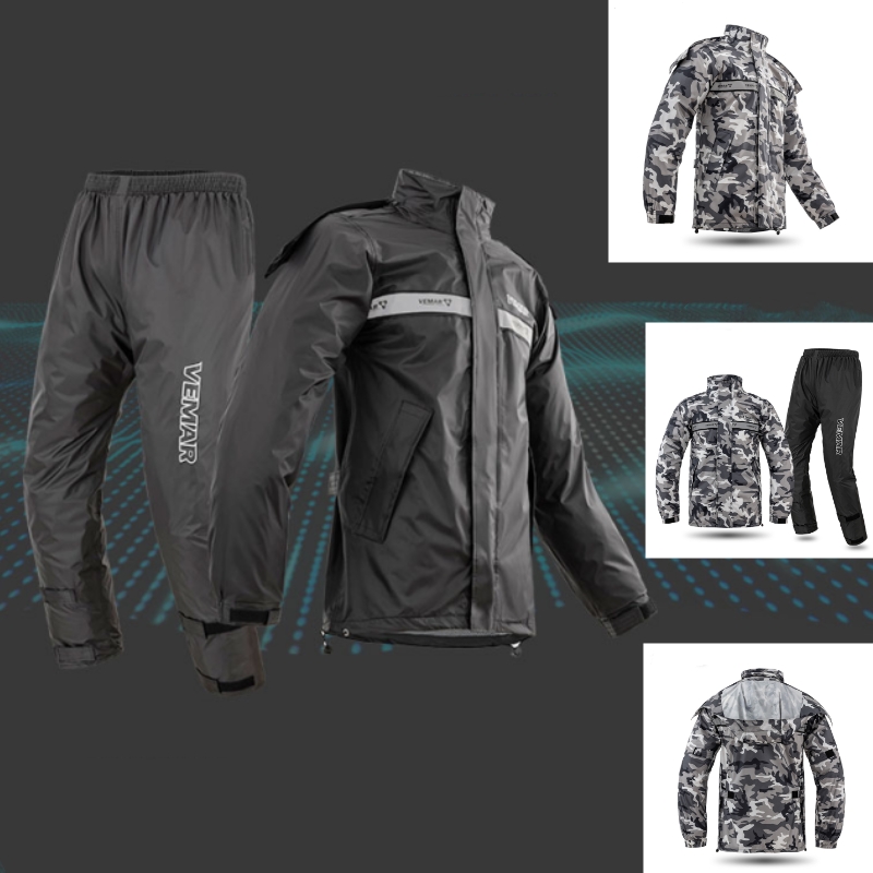 Motorcycle Gear Full Suit - VEMAR Pakaian Hujan Pengendara Pengiriman Pria