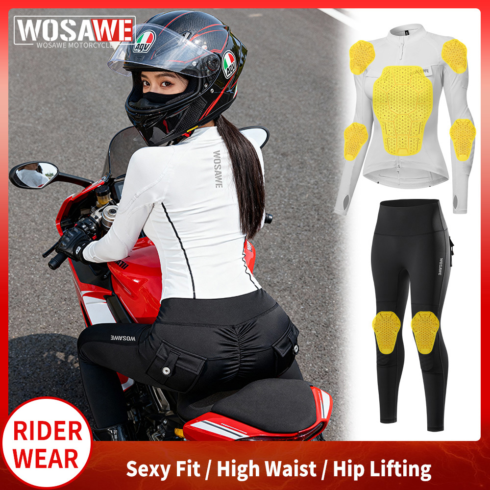 Motorcycle Gear Full Suit - WOSAWE Setelan Jaket dan Celana Motor