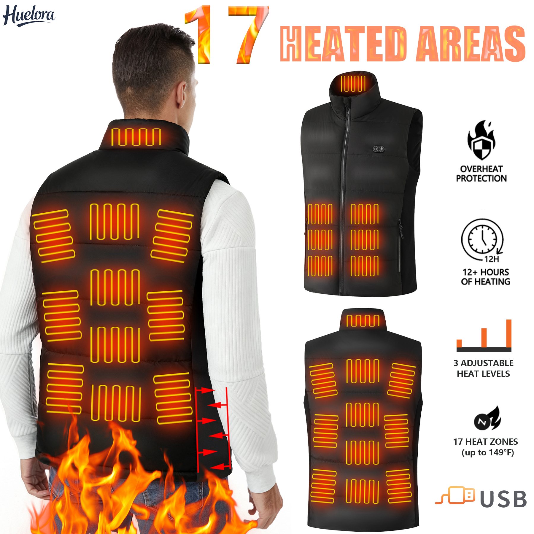 Rompi Pemanas USB dengan 17 Zo - Motorcycle Gear Zone ulasan dan harga