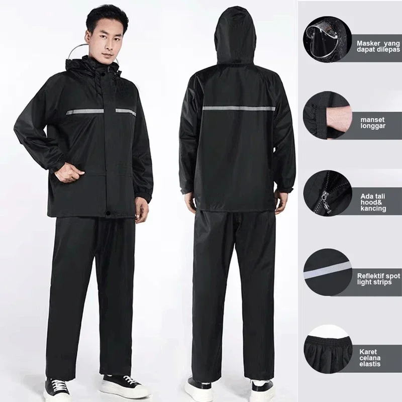 Jas Hujan Reflektif Pelindung  - Motorcycle Gear Full Suit ulasan dan harga