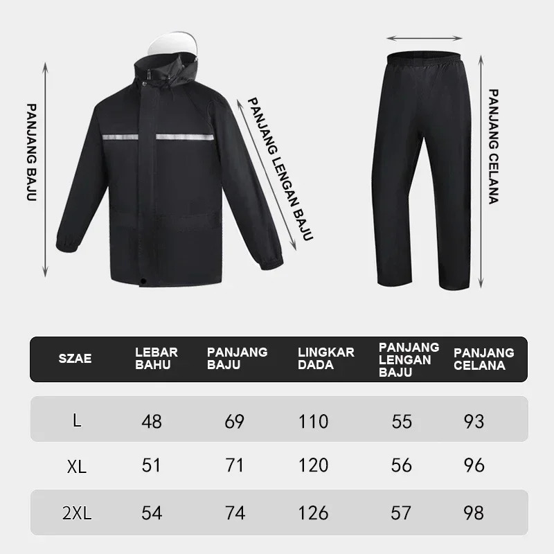 Jas Hujan Reflektif Pelindung  - Motorcycle Gear Full Suit ulasan dan harga